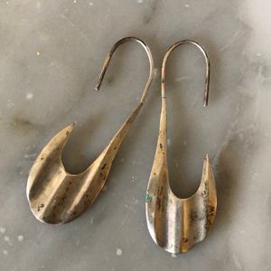 925 Silver VTG Hand Crafted Earrings “Hook” Style